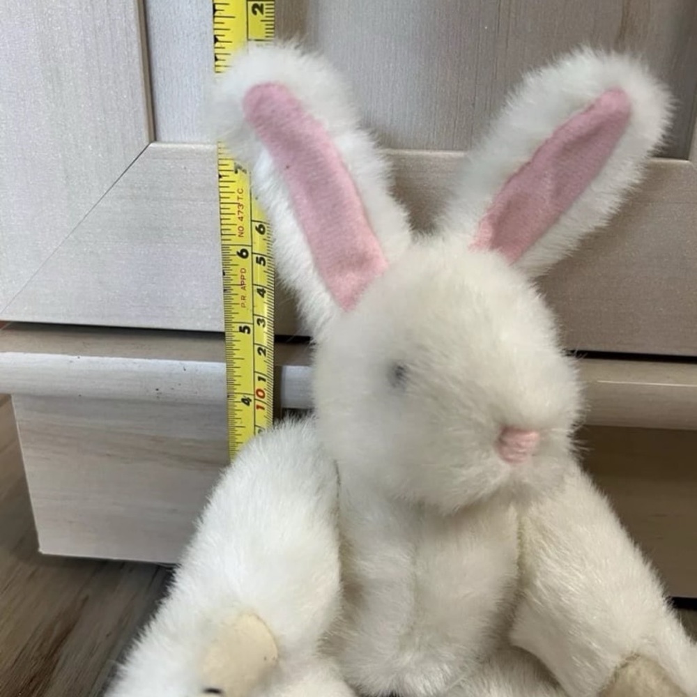 White Rabbit - Movable Arms & Legs  - 8" Easter Rabbit By Wang's - Picture 11 of 12